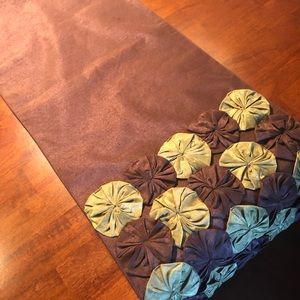 Brown Table Runner with Pinwheels